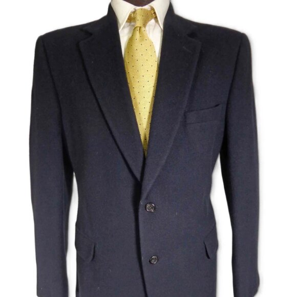 Jos A Bank Navy Blue 100% Camelhair Sport Coat Mens Jacket 43 R